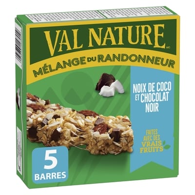 Nature Valley Granola Tendres Mélange du Randonneur, Noix de Coco et Chocolat Noir, 5 Barres 160 g, 1,88 $/100g