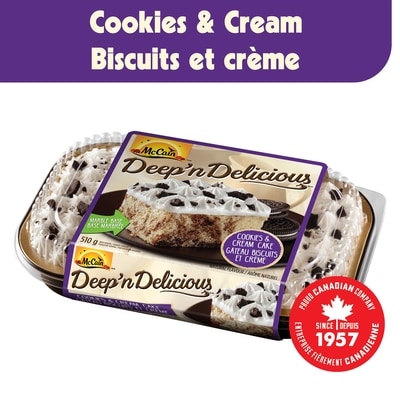 McCain Deep'n Delicious Cookies & Cream Cake 510 g, $1.37/100g