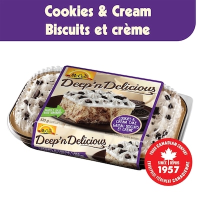 McCain Gâteau Biscuits et crème Deep’n Deliciousᴹᴰ 510 g, 1,37 $/100g