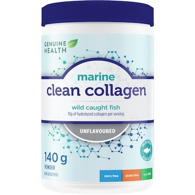 Genuine Health Marine Clean Collagen, Unflavored Hydrolyzed Collagen Powder, Wild Caught Fish 140 g, $20.71/100g