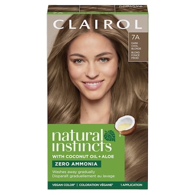 Clairol Natural Instincts 7A Blond Foncé Froid, Coloration demi-permanente sans ammoniaque 1 ea, 9,00 $/1ch