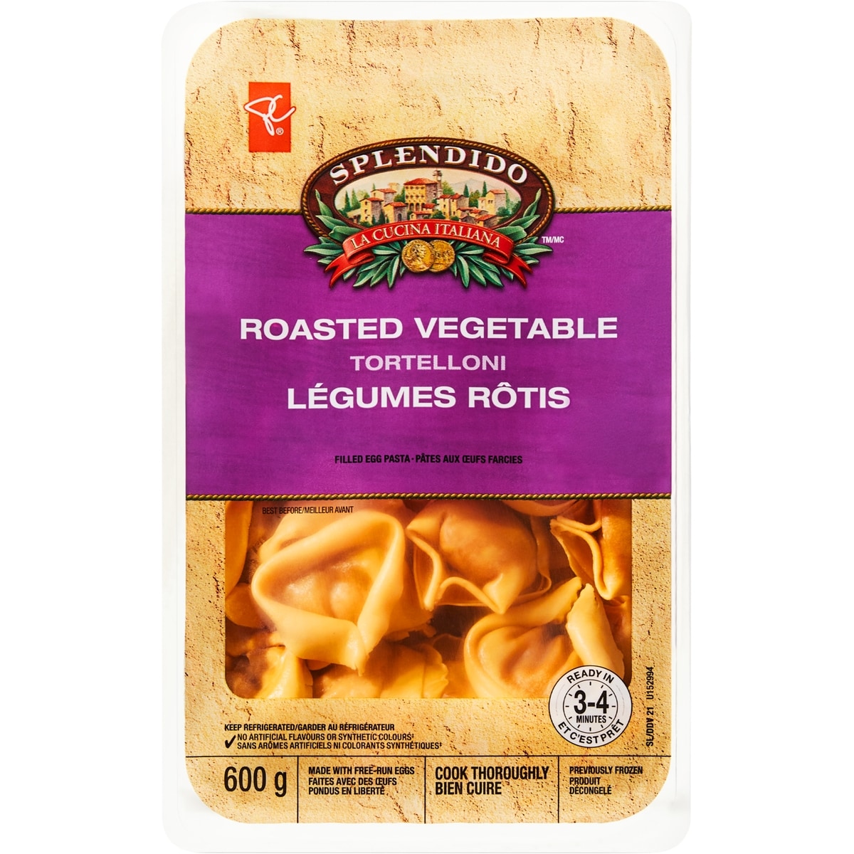 PC Splendido Tortelloni Splendido aux légumes rôtis 600 g, 1,72 $/100g