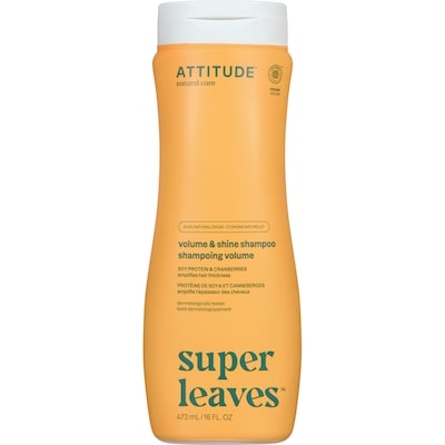 Attitude Super Leaves Natural Shampoo Volume and Shine Soy Protein and Cranberries 473 ml, $2.85/100ml