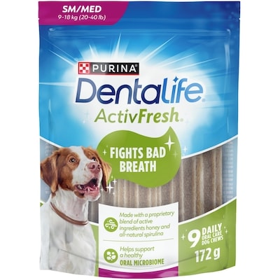 Purina DentaLife ActivFresh Small/Medium Breeds, Dog Treats 172 g, $2.32/100g