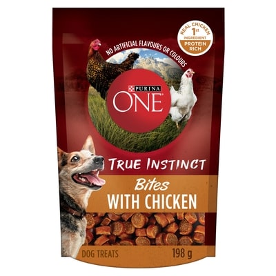 Purina ONE True Instinct Bites Chicken, Dog Treats 198 g, $2.53/100g