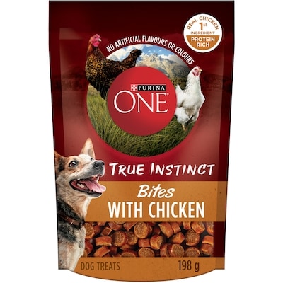 Purina ONE True Instinct Bites Chicken, Dog Treats 198 g, $2.67/100g