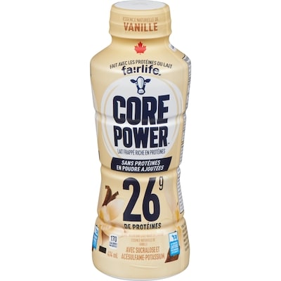 Core Power Shake Protéiné Vanille Bouteilles 414 ml, 1,33 $/100ml