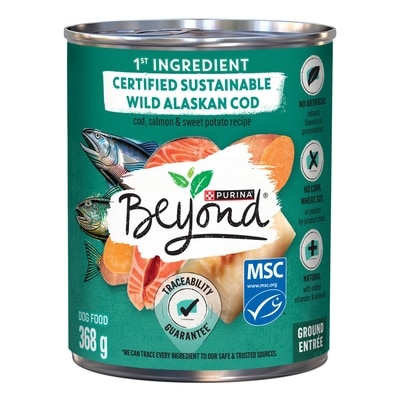 Purina Beyond Wet Dog Food Alaskan Cod, Salmon & Sweet Potato Recipe 368 g, $0.89/100g