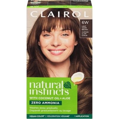 Clairol Natural Instincts 6W Light Warm Brown, Ammonia Free Demi-Permanent Hair Color, Vegan Hair Dye 1 ea, $12.99/1ea