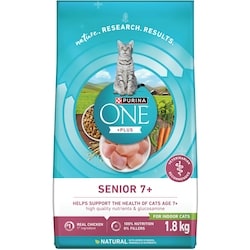 Purina ONE +Plus Senior 7+ Chicken, Dry Cat Food 1.8 kg, $0.83/100g