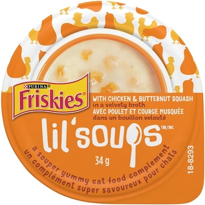 Purina Lil’ Soups avec Poulet et Courge Musquée dans un Bouillon, Complément pour Chats 34 g, 4,38 $/100g