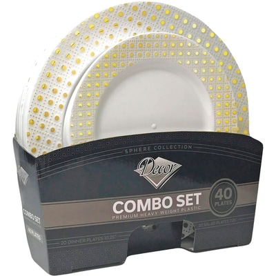 Decor Kosher Plates Sphere Coll W & G 1 ea, $19.99/1ea
