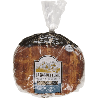 La Baguetterie Sourdough Sliced Miche 800 g, $0.75/100g