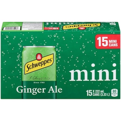 Schweppes Ginger Ale Minis 15x222.0 ml, $0.27/100ml