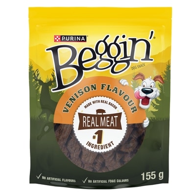 Purina Beggin' Tender Snack Dog Treats Venison 155 g, $2.57/100g