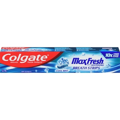 Colgate MaxFresh Toothpaste, Cool Mint 52 ml, $1.92/100ml
