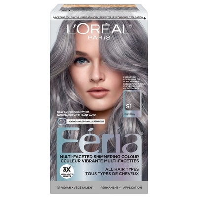 L'Oreal Paris Feria Permanent Hair Colour, Silver 1 ea, $13.00/1ea