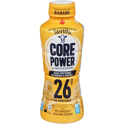 Core Power Lait Frappé Banane Riche En Protéines, Bouteille 414 ml, 1,21 $/100ml