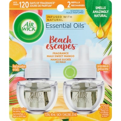 Air Wick Plug-in Air Freshener, Scented Oil Refills, Beach Escapes: Maui Sweet Mango 20 ml, $74.95/100ml