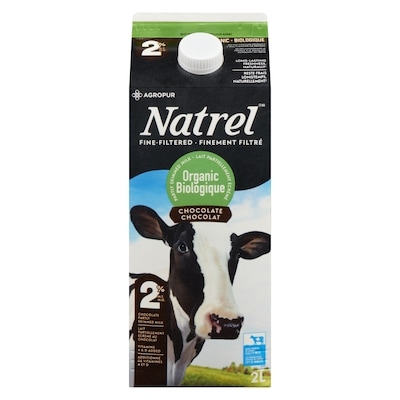 Natrel Lait biologique au Chocolat 2% 2 l, 0,42 $/100ml