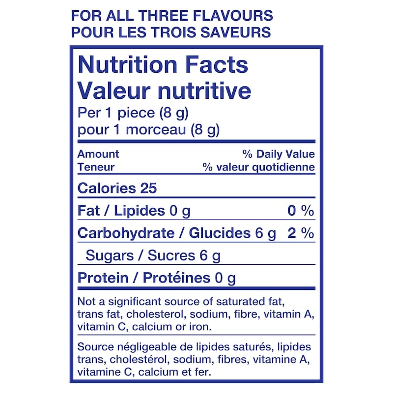 Mixed Fruit Flavoured Bubble Gum Variety Pack, 5 Pieces, 4 Packs