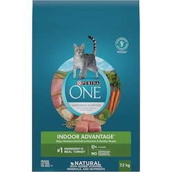 Purina ONE +Plus Avantage Intérieur Dinde, Nourriture Sèche pour Chats 7,2 kg 7.2 kg, 0,63 $/100g
