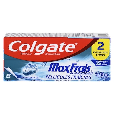 Colgate Dentifrice MaxFresh avec mini rayures d'haleine, menthe propre 150 ml, 5,67 $/100ml