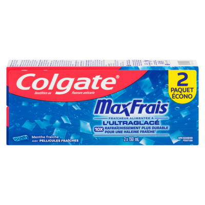 Colgate Dentifrice MaxFresh avec mini rayures d'haleine, menthe propre 150 ml, 4,66 $/100ml