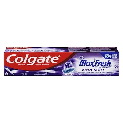 Colgate Toothpaste, Anticavity Fluoride with Whitening Mint Fusion 150 ml, $3.33/100ml