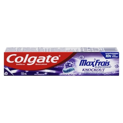 Colgate Dentifrice Colgate MaxFrais KnockOut 150 ml, 2,33 $/100ml