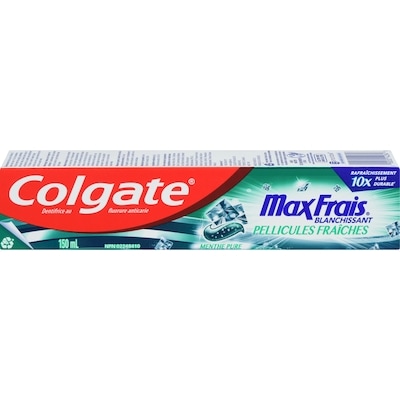 Colgate Dentifrice Maxfrais Menthe Pure 150 ml, 2,86 $/100ml