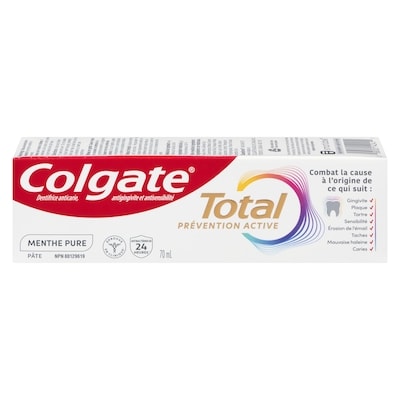 Colgate Dentifrice Total, menthe pure 70 ml, 3,56 $/100ml