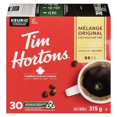 Tim Hortons Dosettes de café K-Cup, torréfaction originale 30 ea, 0,87 $/1ch