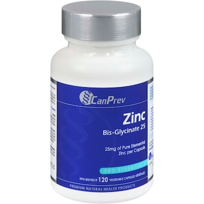 CanPrev Vegetable Capsules Zinc Bis-Glycinate 25 120 ea, $0.15/1ea