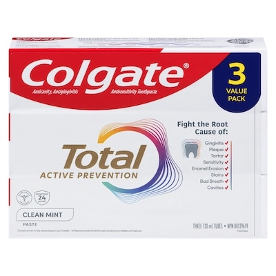 Colgate Total Clean Mint Toothpaste 3x120.0 ml, $3.47/100ml