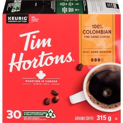 Tim Hortons Columbian K-Cup Coffee Pods 30 ea, $0.97/1ea