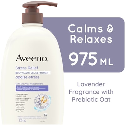 Aveeno Stress Relief Body Wash for Dry Skin Relief 975 ml, $1.64/100ml