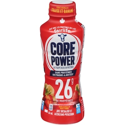 Core Power Shake Protéiné Fraise et Banane Bouteille 414 ml, 1,33 $/100ml