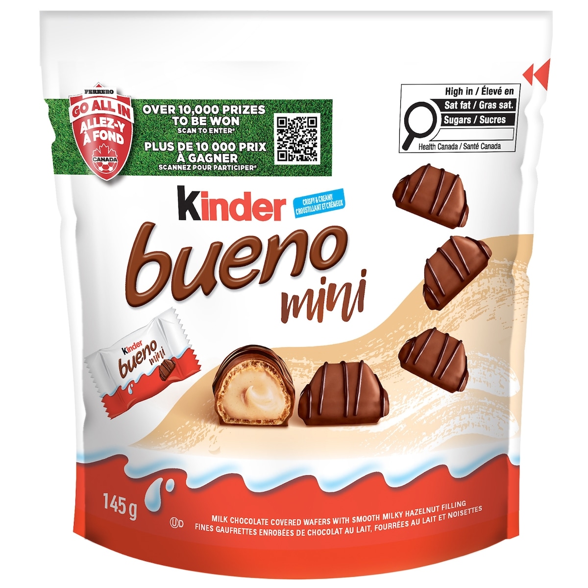 KINDER BUENO Mini Milk Chocolate Covered Crispy Wafers With Hazelnut Cream
