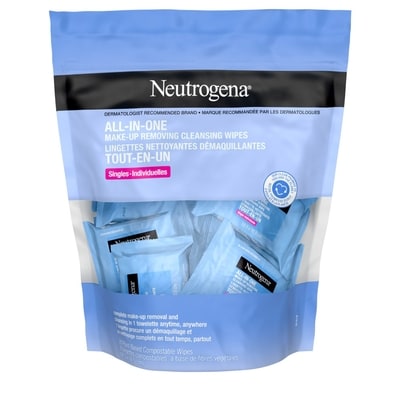 Neutrogena All-in-One Makeup Removing Cleansing Wipes 20 ea, $0.75/1ea