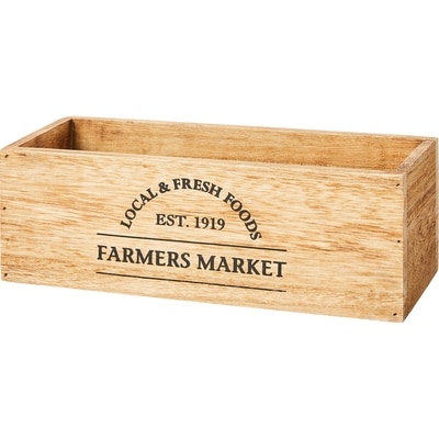 Life at Home Wooden Box Brown 1 ea, $5.00/1ea