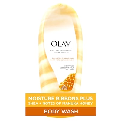 Olay Moisture Ribbons Plus Shea + Manuka Honey Body Wash 532 ml, $2.22/100ml