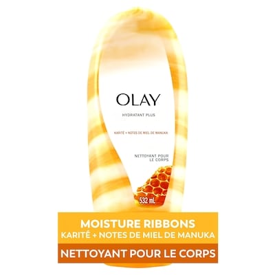 Olay Nettoyant pour le corps karité et miel de manuka Moisture Ribbons Plus 532 ml, 1,50 $/100ml