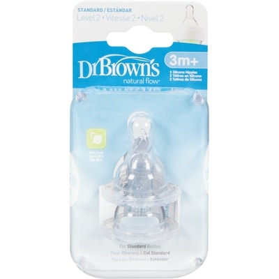 Dr. Brown Tétines pour biberon narrow- Niveau 2, 2pk 1 ea, 5,49 $/1ch