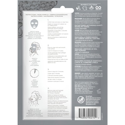 Detoxifying Charcoal Sheet Mask, Single Use Sheet Mask