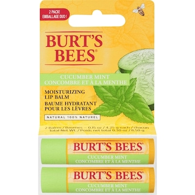 Burt’s Bees Baume hydratant pour les lèvres d’origine naturelle à 100 % au concombre et à la menthe 4.25 g, 199,76 $/100g