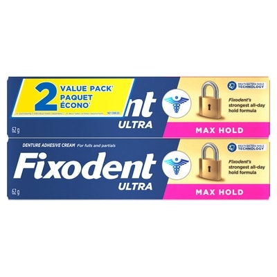 Fixodent Adhésif pour prothèses Ultra Tenue maximale 124 g, 13,30 $/100g