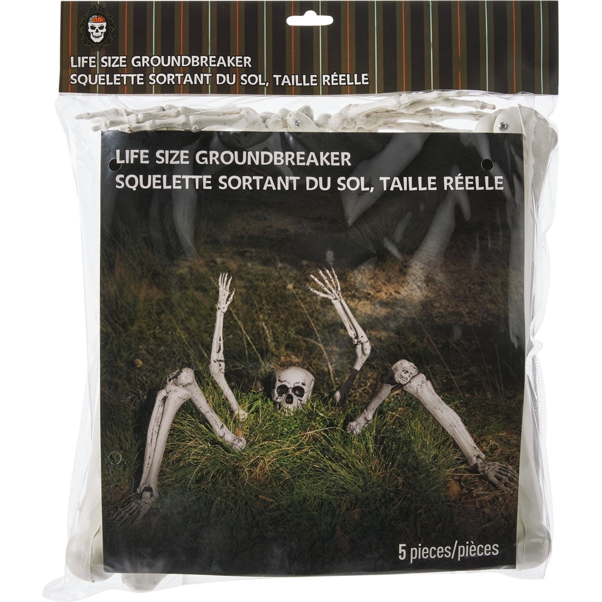 null Ensemble 5 pièces de décoration de squelette en taille réelle sortant du sol  1 ea, 19,00 $/1ch