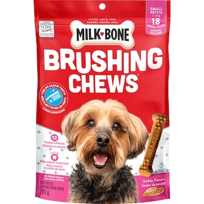 Milkbone Dog Food, Brushing Chews Mini Dog Dental Dog Treats  201 g, $2.98/100g