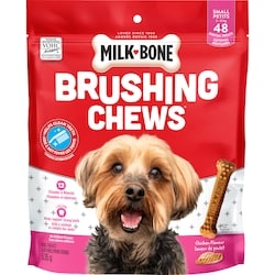 Milk-Bone Brushing Chews Gâteries dentaires pour chiens petit chiens  535 g, 2,43 $/100g